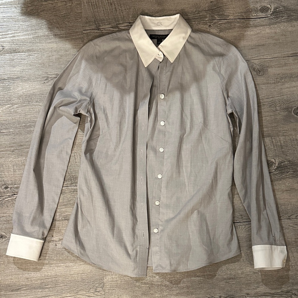 Banana Republic Two-Tone Gray Dress Shirt